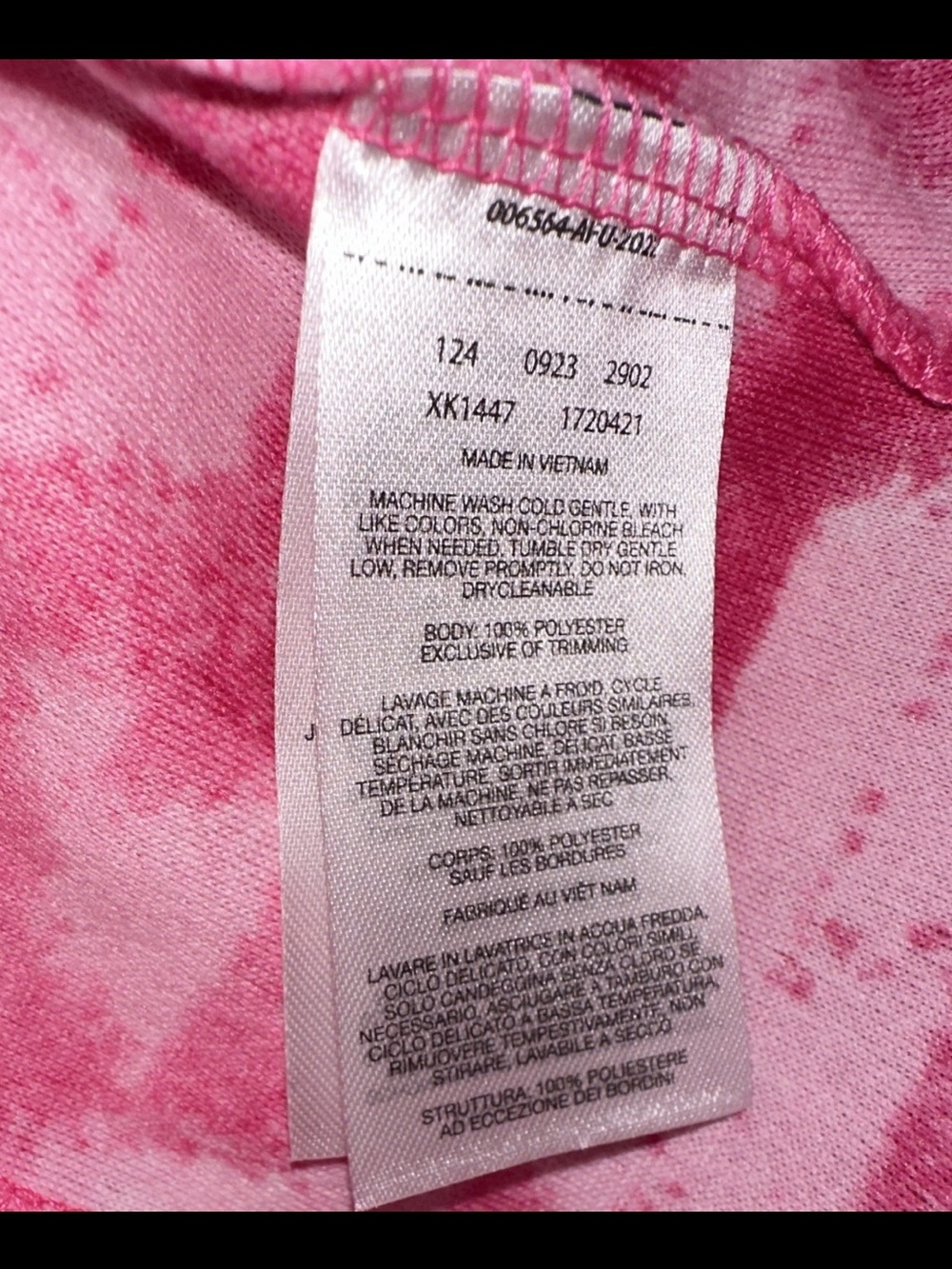 Columbia Pink Tie-Dye Fleece Pullover - Picture 4 of 5
